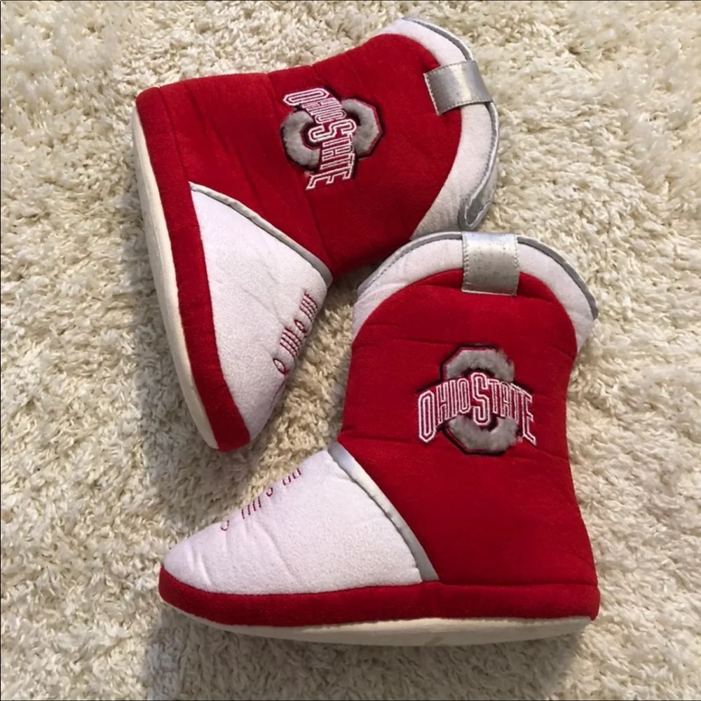 Ohio State Slippers Women’s‎  Size small 5-6 Slip On Red-White